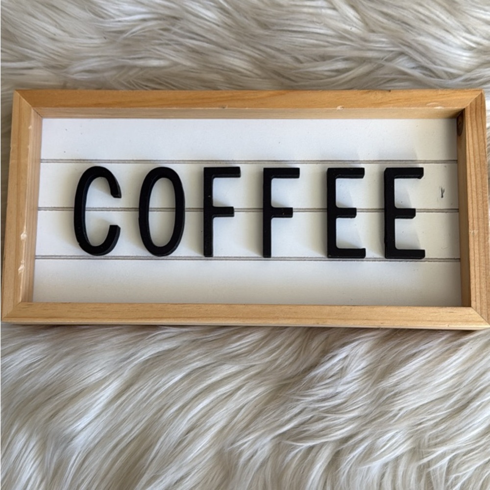 Hobby Lobby Black White Coffee Sign Kitchen Decor Contemporary - Picture 3 of 5